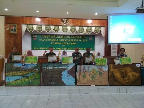 Cegah Tangkal Radikalisme, Kodim Rohil Gelar Lomba Melukis Antar Siswa